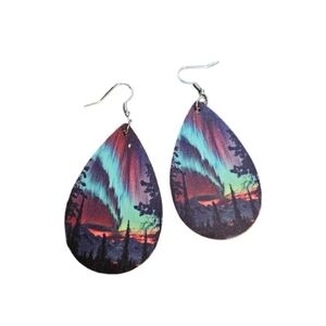 Aurora Borealis Teardrop Earrings